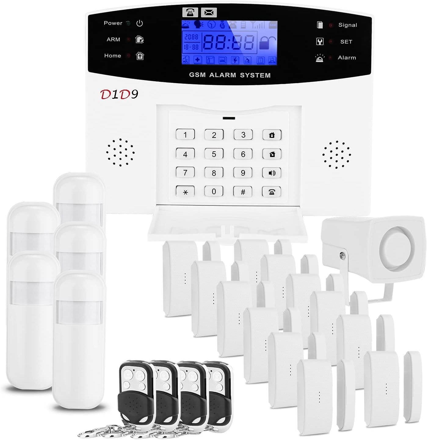 Wireless DIY Burglar Alarm System GSM Home Security Kit Remote Control