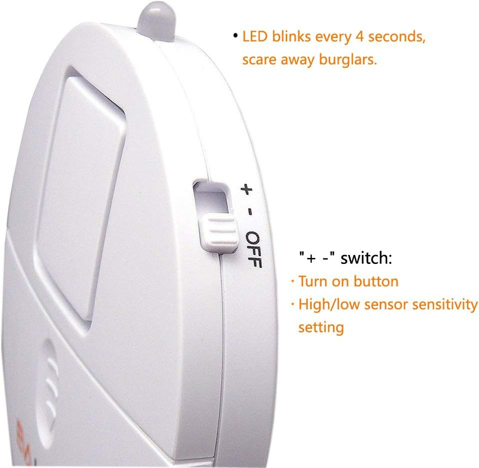 Modern Ultra-Thin Window Alarm with Loud 120Db Sound and Vibration Sensors Compa