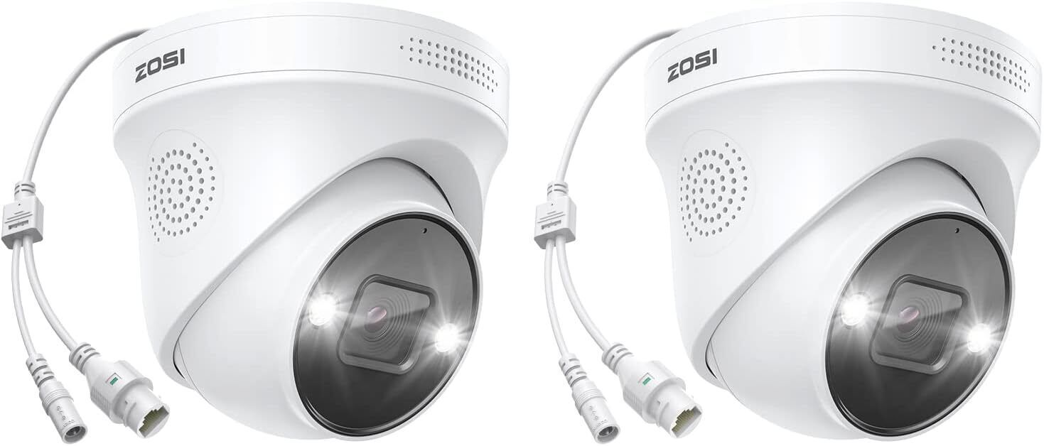 ZOSI 4K 8CH NVR 8MP IP POE Security Camera System AI Alerts Audio 2TB HDD IP66