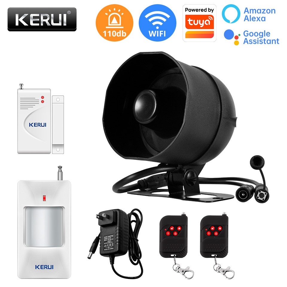 Smart WiFi 120dB Wireless Security Alarm Set APP Control Home Protection Kit