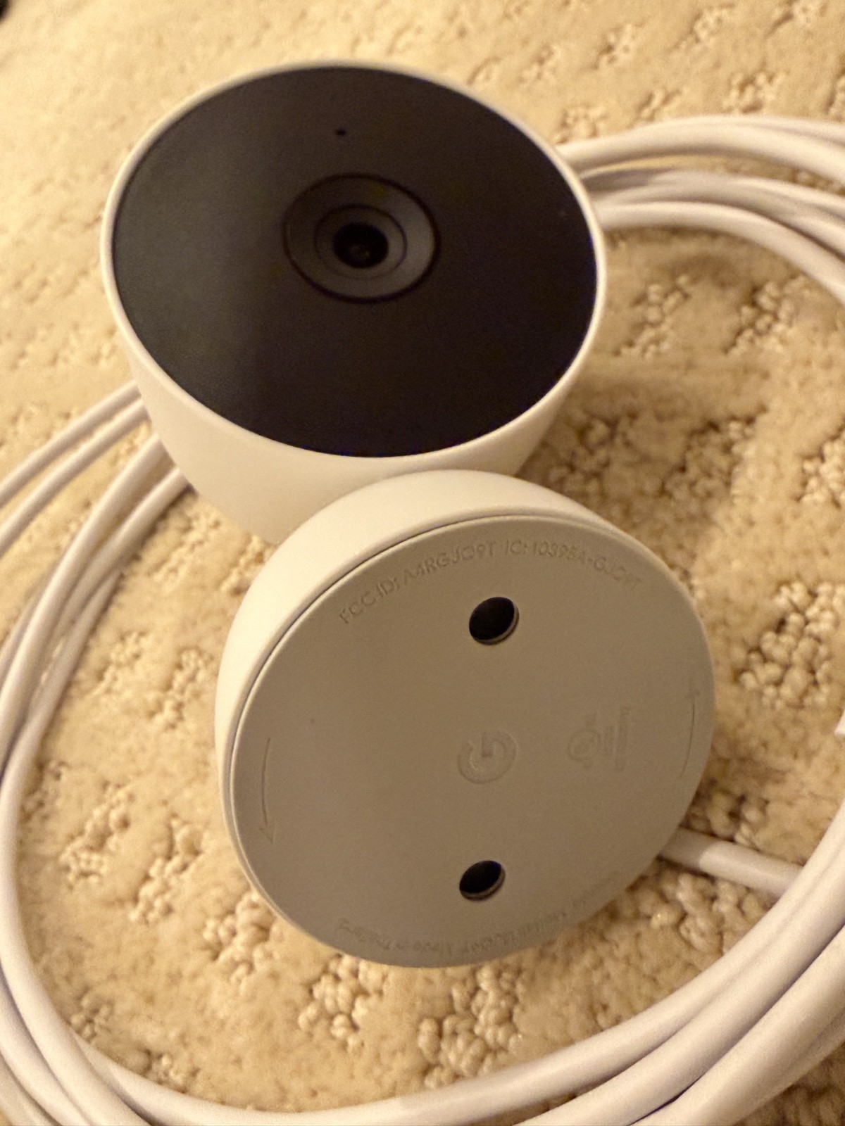 Google Nest Security Cam Indoor 1080p Wired 2nd Generation (White Snow) GJQ9T