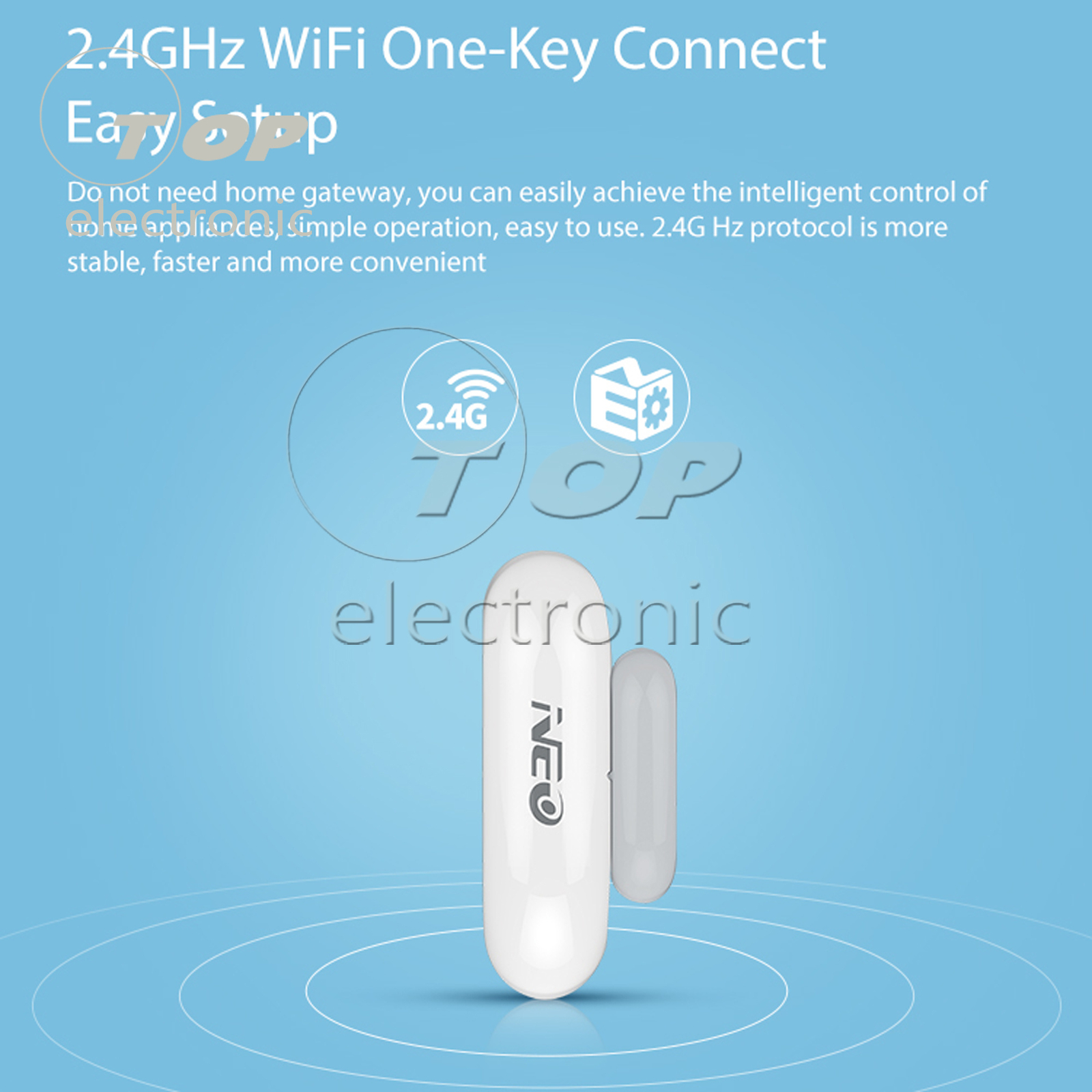 NEO Coolcam WiFi Door Alarm Home Security Sensor Detector Battery Powered