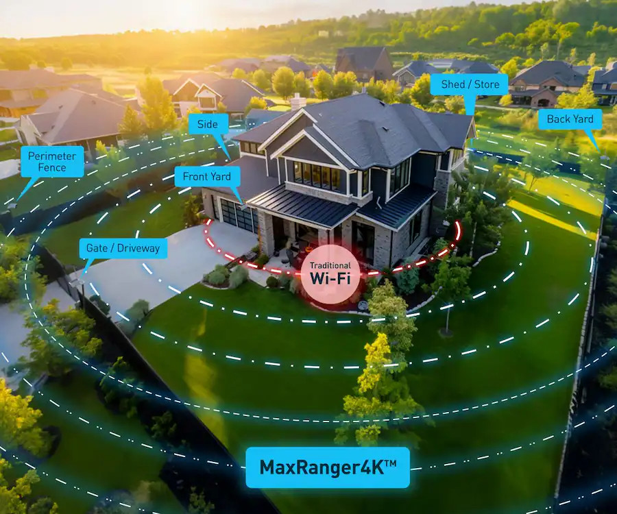 Swann MaxRanger Version 2 4K Solar Wireless Security System Base Station + 2 Cam