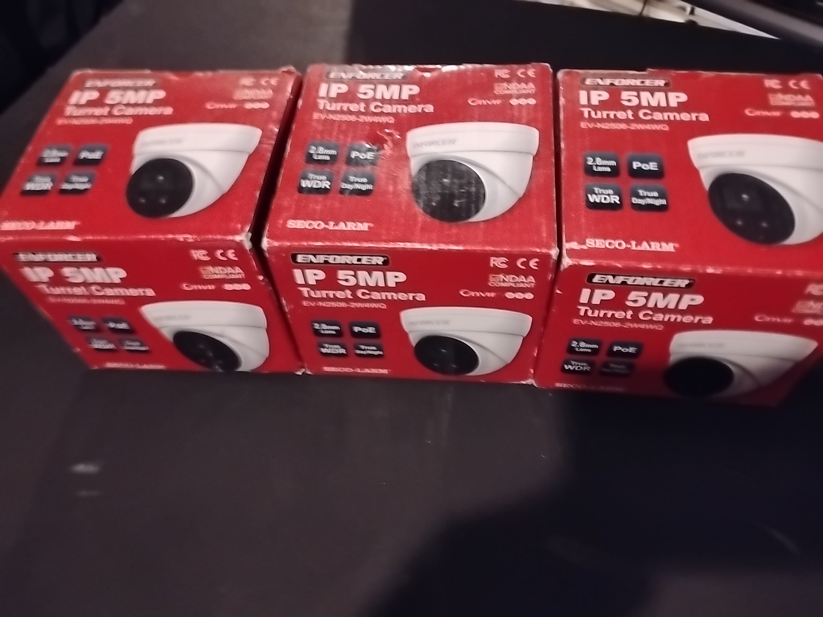 Seco-Larm EV – N2506-2W4WQ IP 5 MP Enforcer Turret Camera Lot of 3 New!