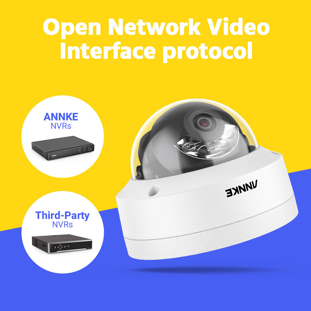 ANNKE 3K 5MP Audio POE Security IP Camera Outdoor Color Night Vision IP67 AC500