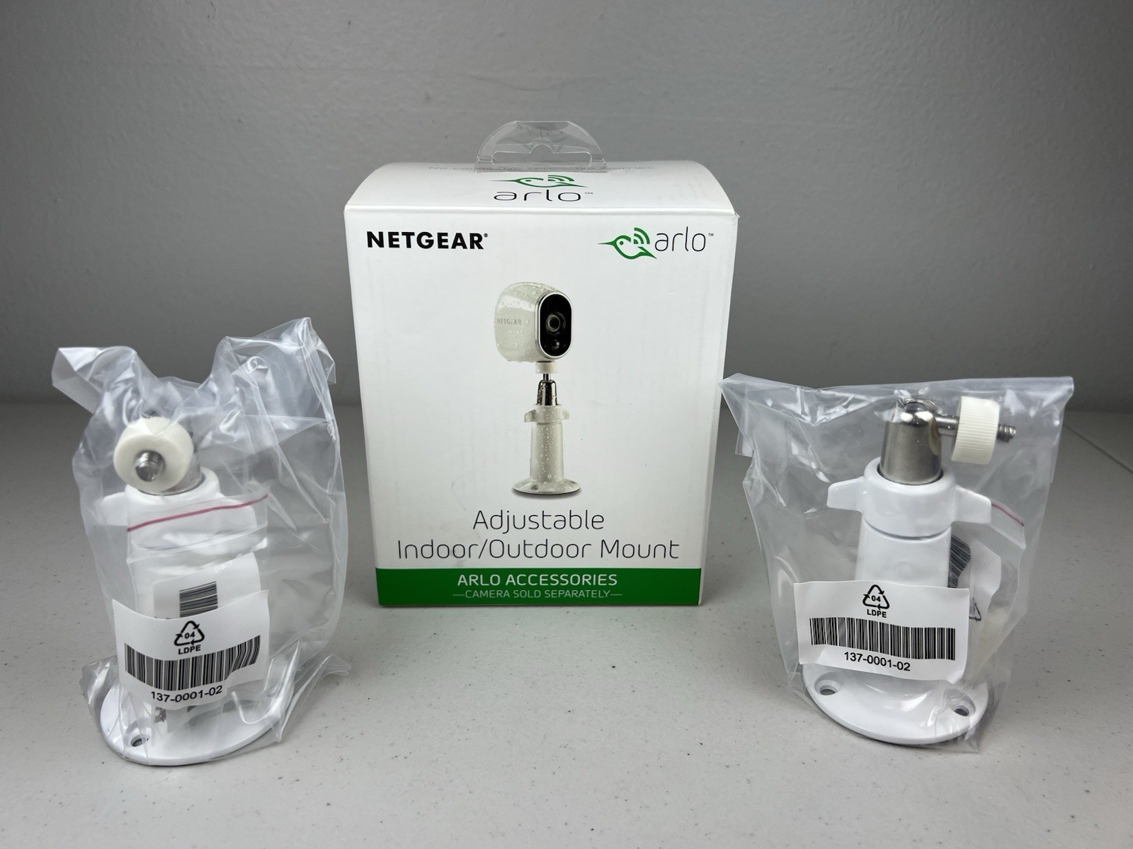 2 Arlo VMA1000 Adjustable Indoor Outdoor Mounts Compatible with Arlo Cameras