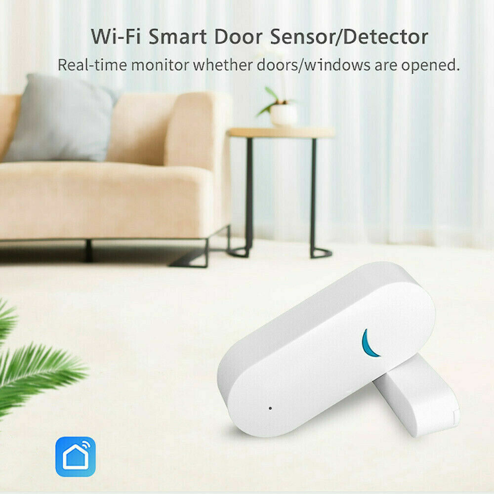 WIFI Smart Window Door Magnetic Sensor Burglar Security Alarm For Google Alexa