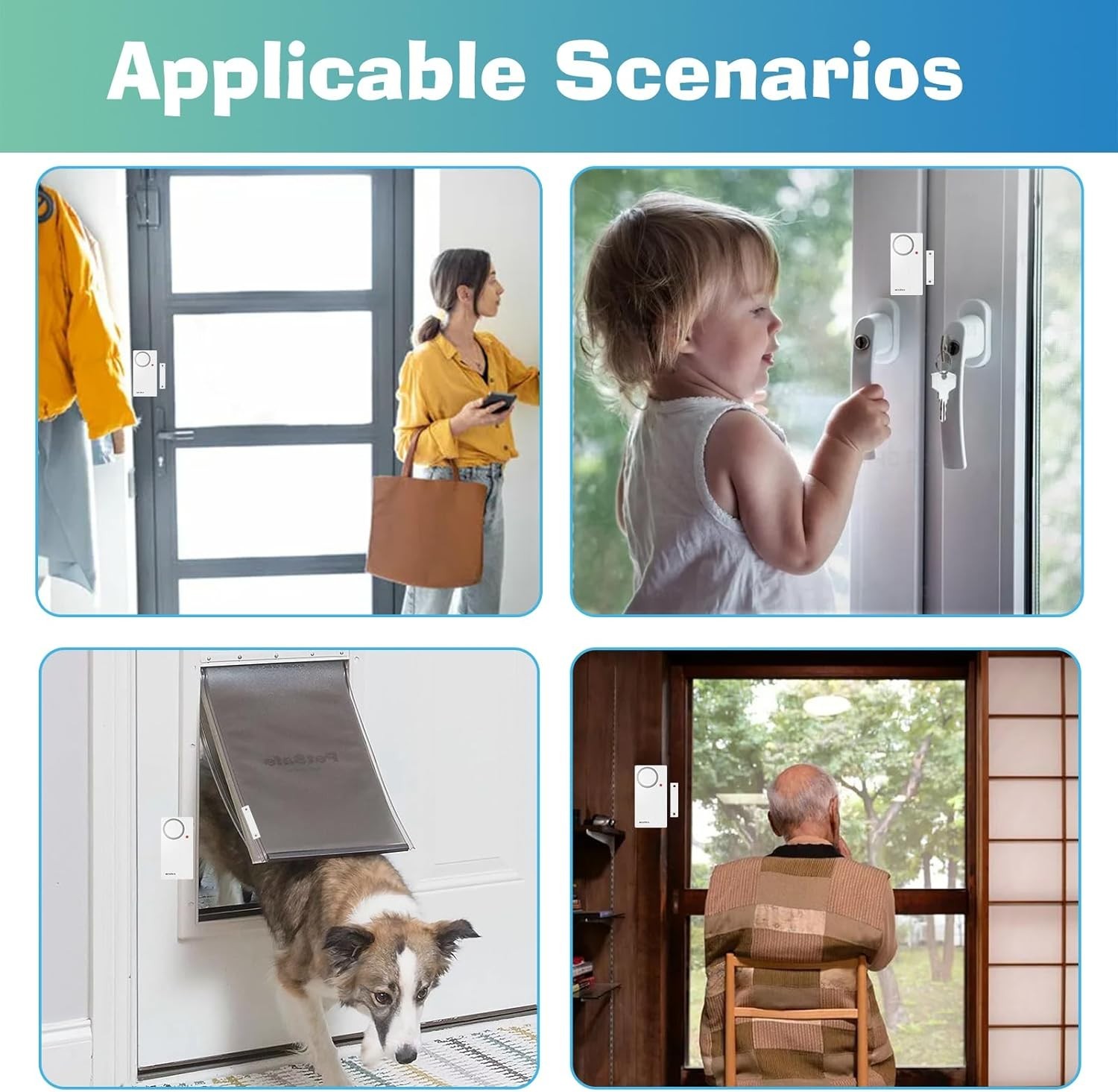 Wireless Remote Door Alarm When Opened, Windows Open Alarms, Magnetic Securit…