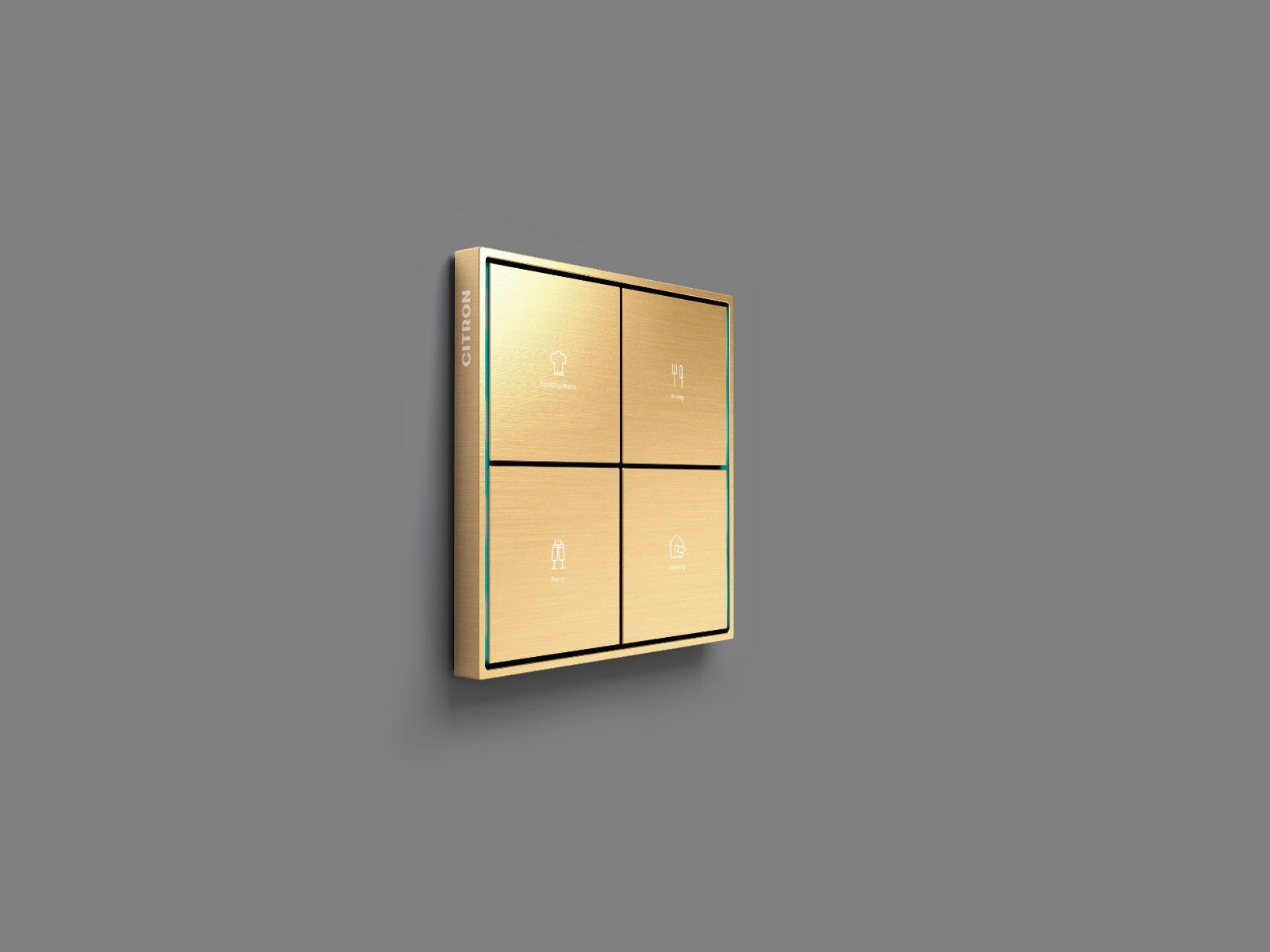 KNX KEYPAD 8 BUTTONS CITRON SQUARE OR RECTANGULAR LUXURY