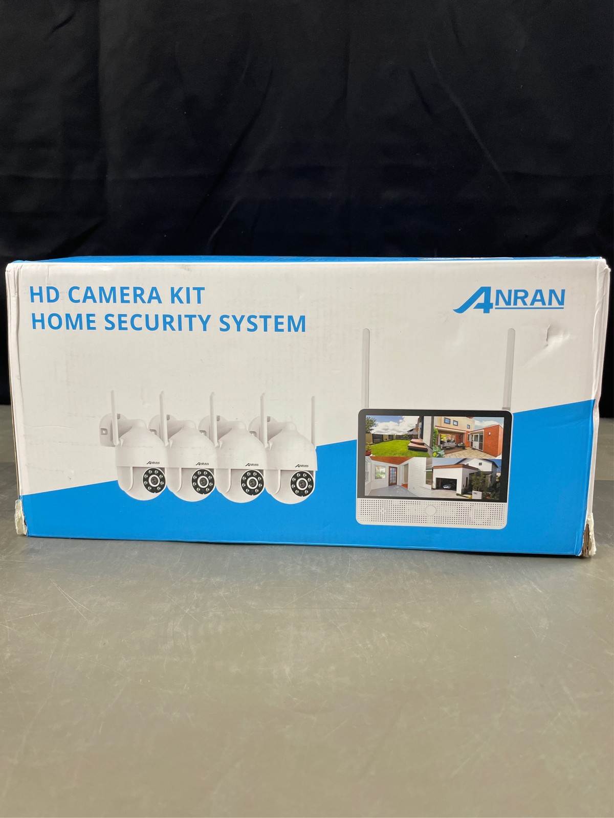 ANRAN Wireless Security Camera System, 10.5″ 4K Monitor with 4x5MP PTZ WiFi-6 Ca