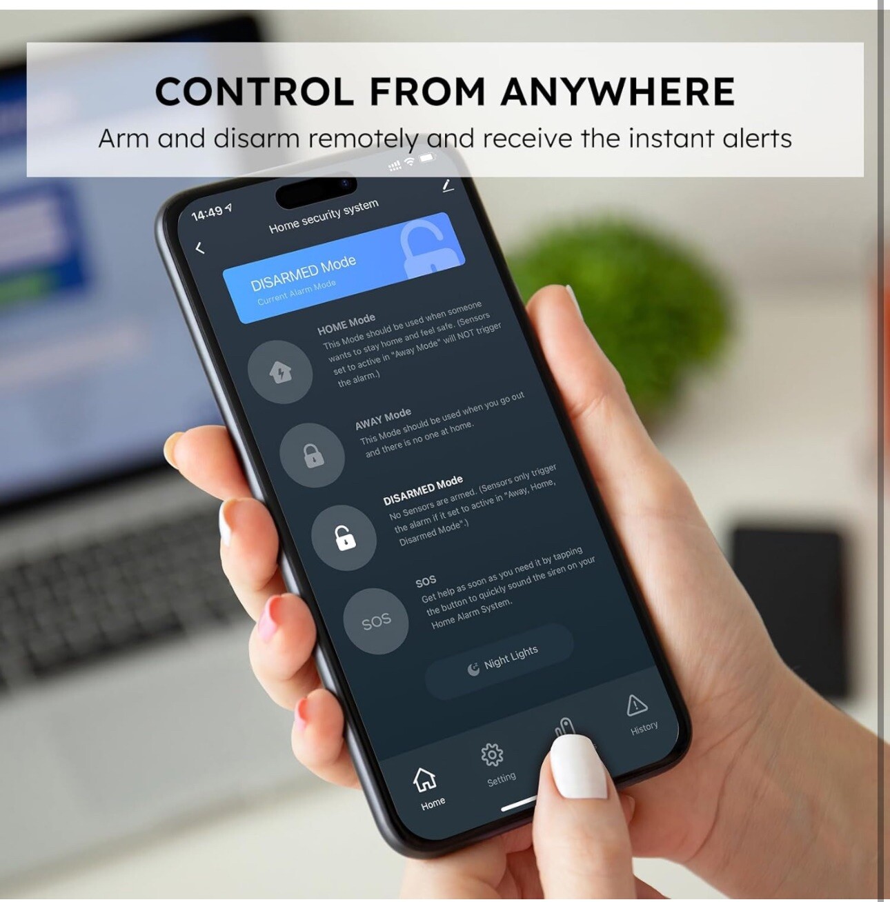 Wifi Door Alarm System, Wireless DIY Smart Home Security System, with Phone APP