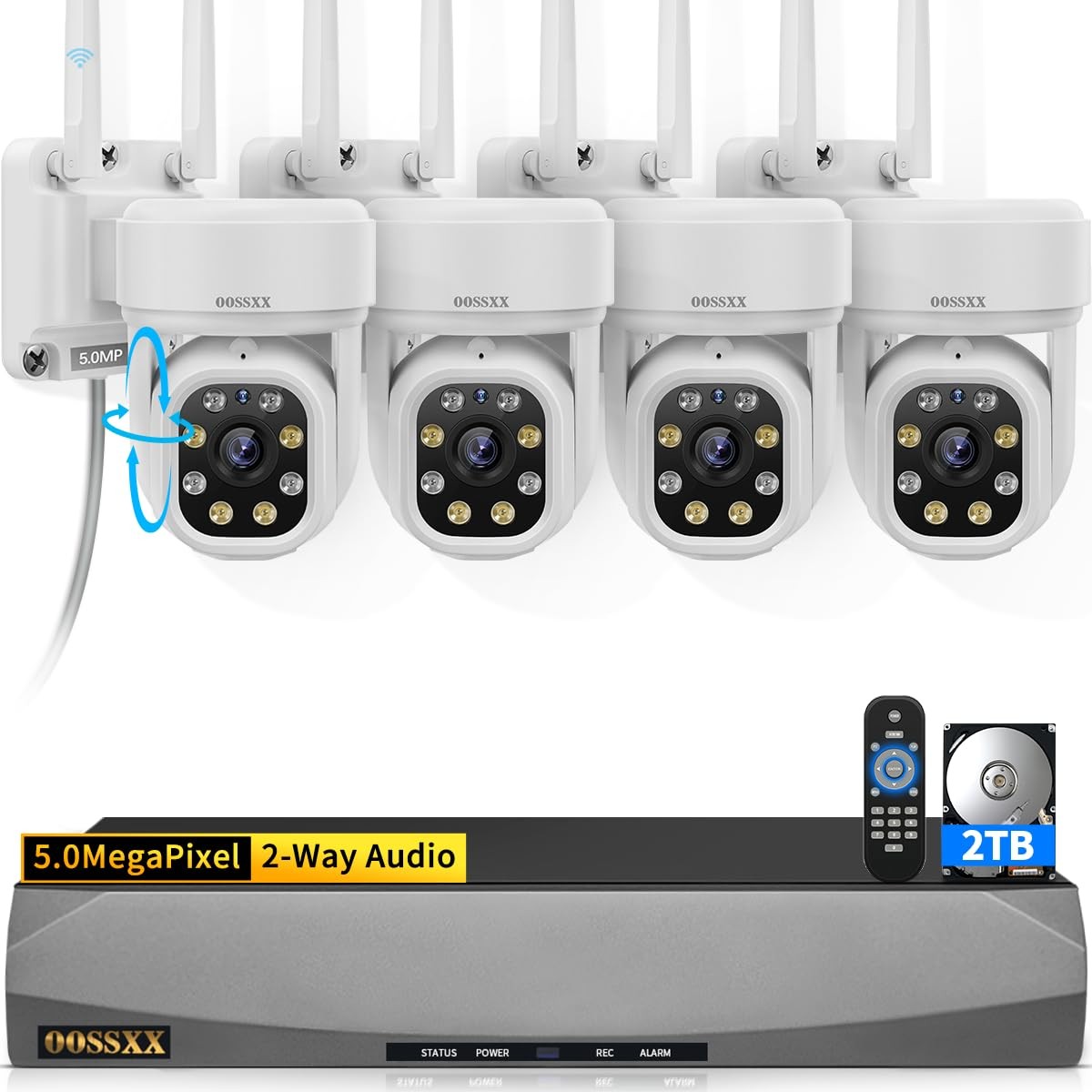 (2026 Update) 5MP PT Wireless Security Camera System with AI Human Tracking, …
