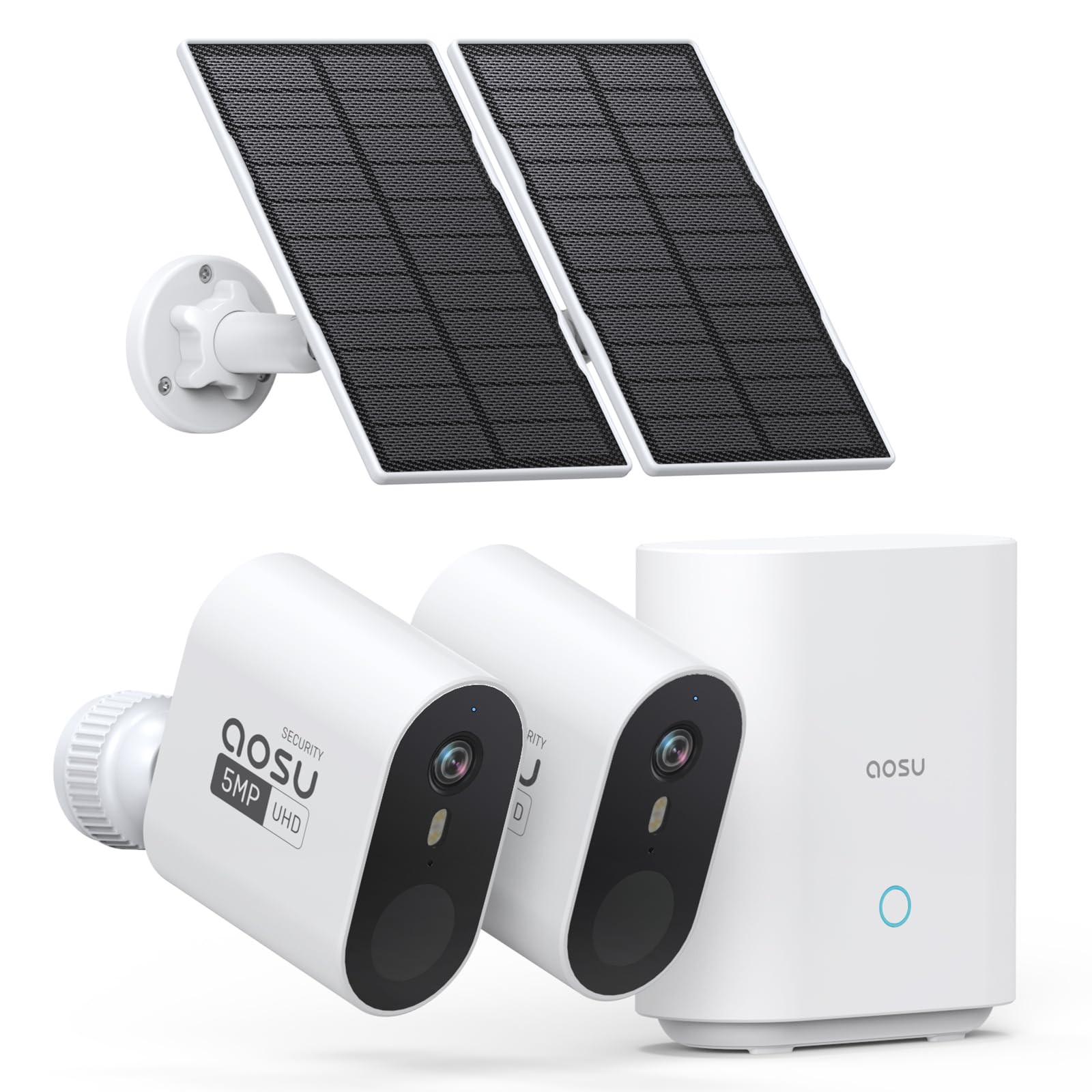 aosu Add-on Cam, 3K/5MP, Solar Powered, Up to 4PCS Security Cameras Can be…