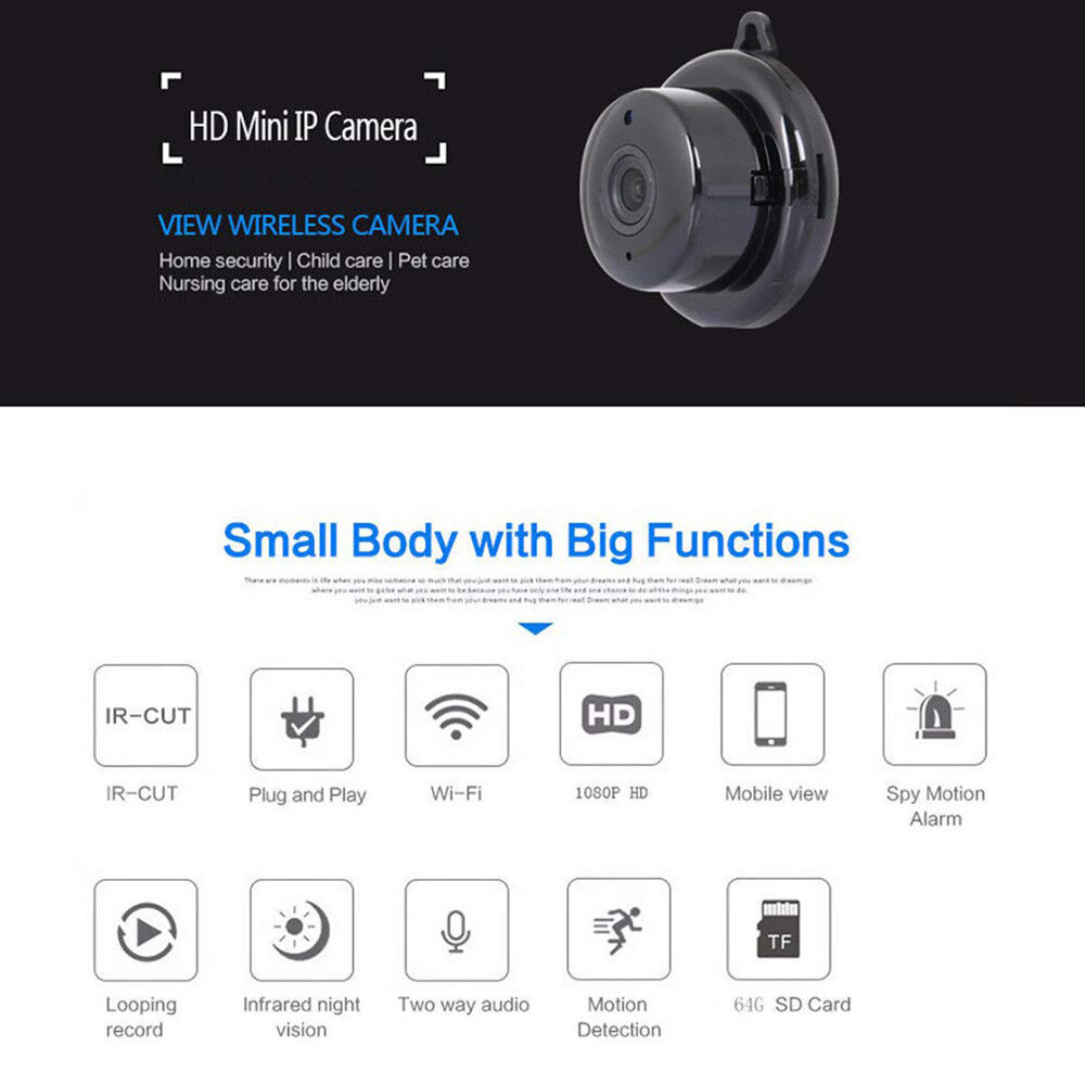 CCTV Camera WiFi 1080P Wireless IR Indoor Outdoor Security Night Vision Home CAM