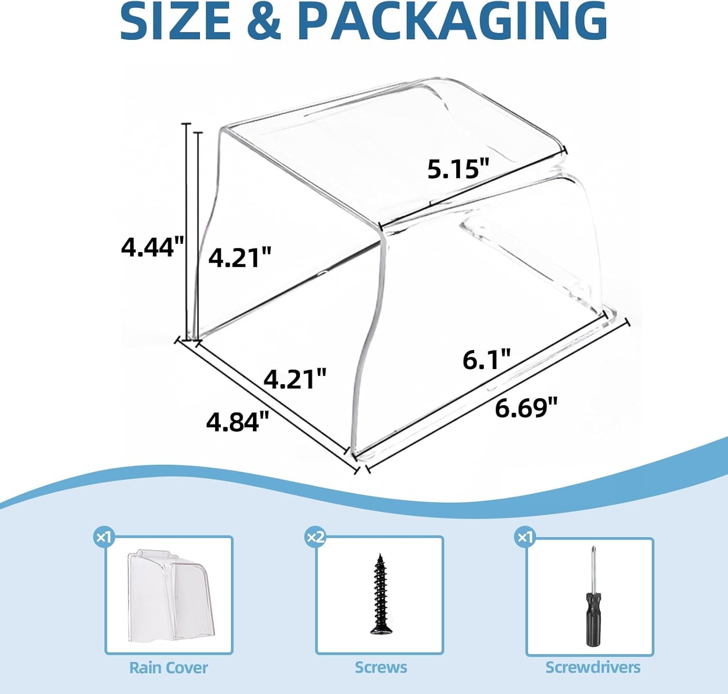 Plastic Doorbell Rain Cover, Transparent Water Shield T