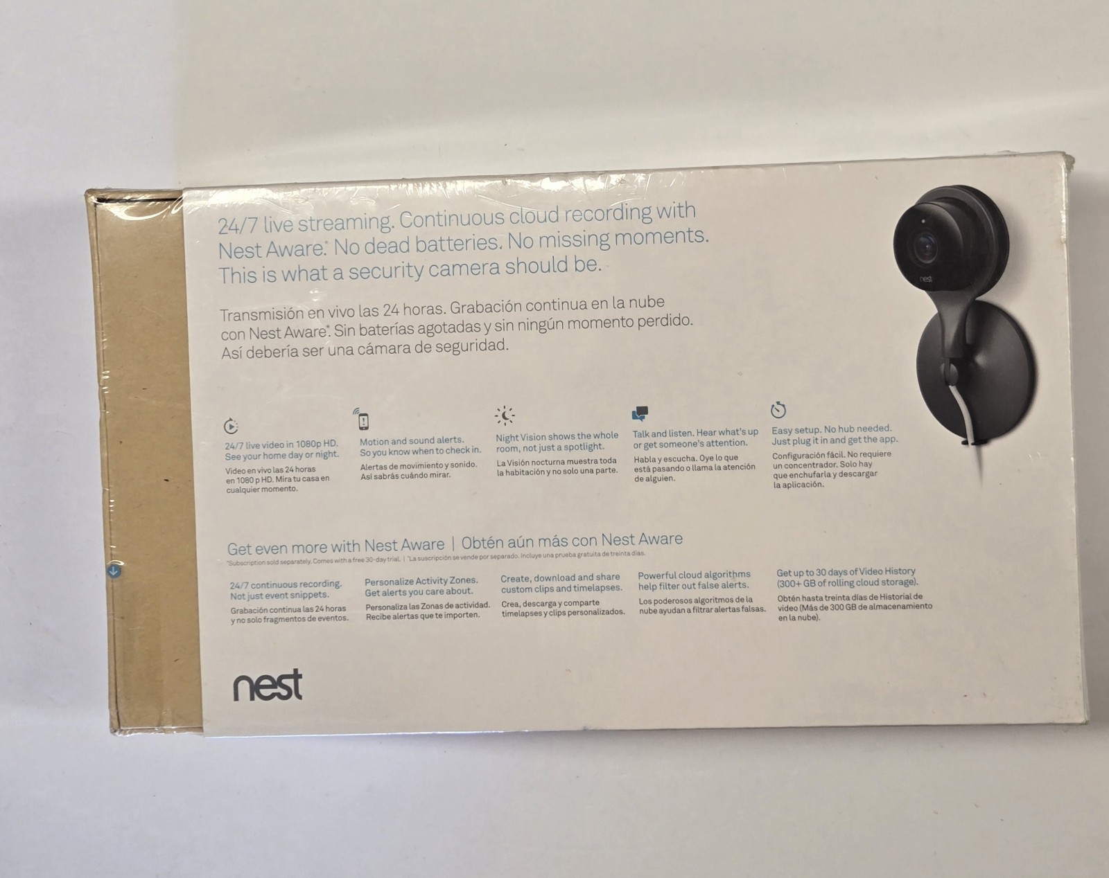 Google Nest Cam Indoor Smart Security Camera 3 Pack NC1104US NEW & Sealed