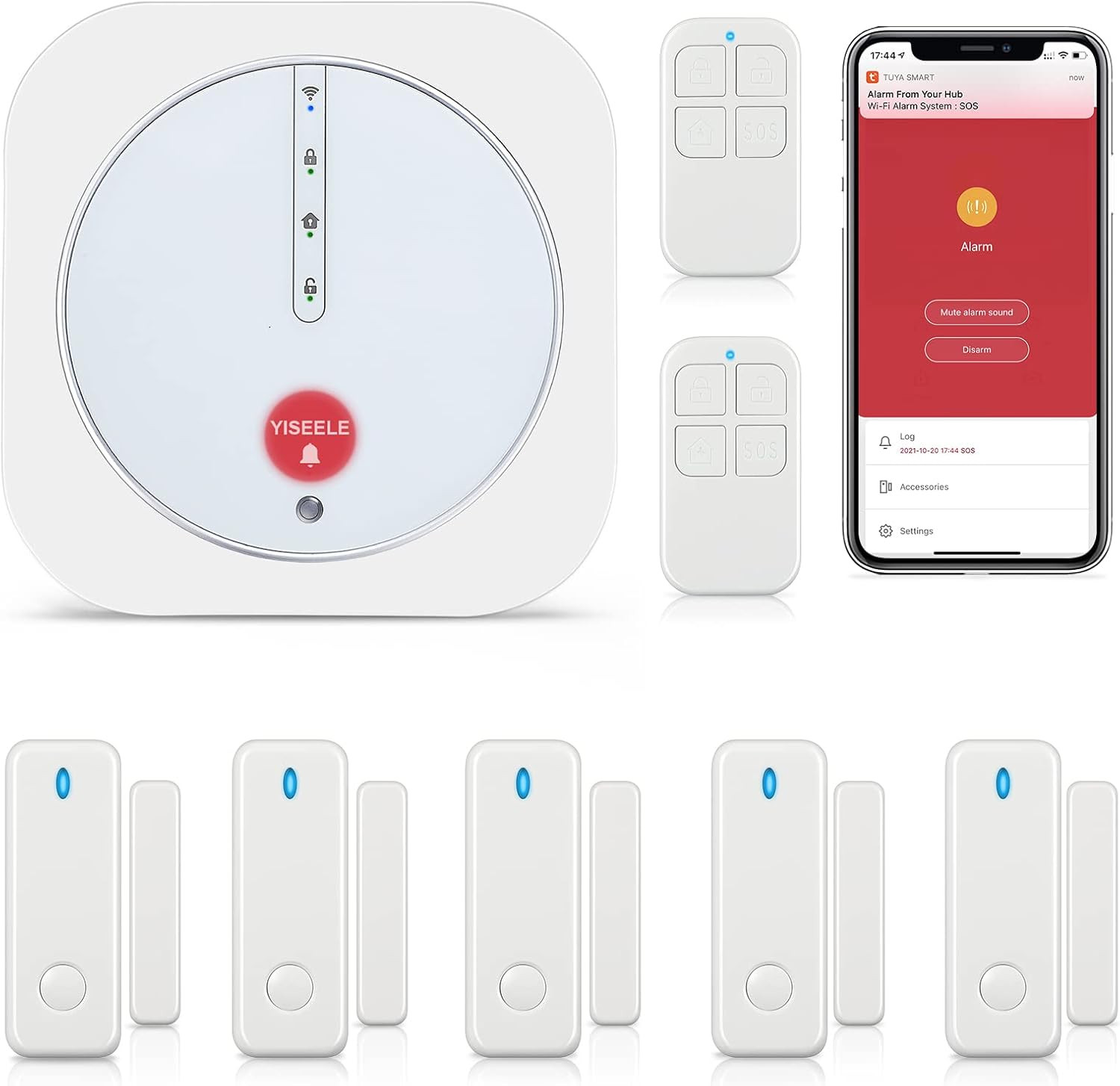 Home Security System, Door Alarm System with Wifi, Alarm Security with Phone APP