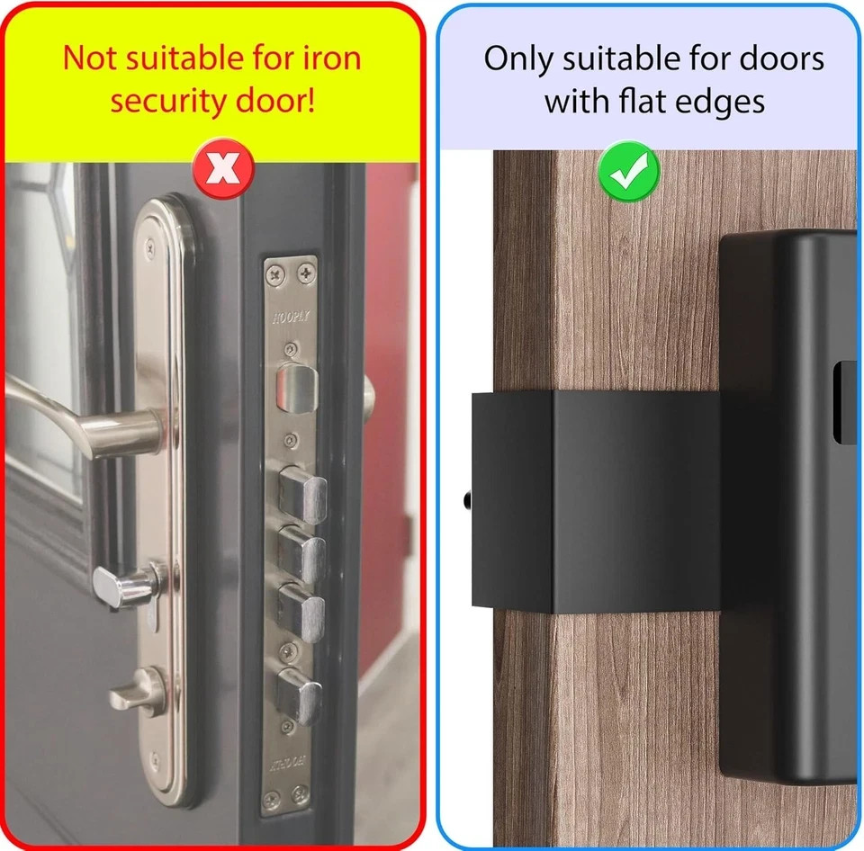 Anti-Theft Video Doorbell Mount, No Drill Bracket Holder Accessories Black
