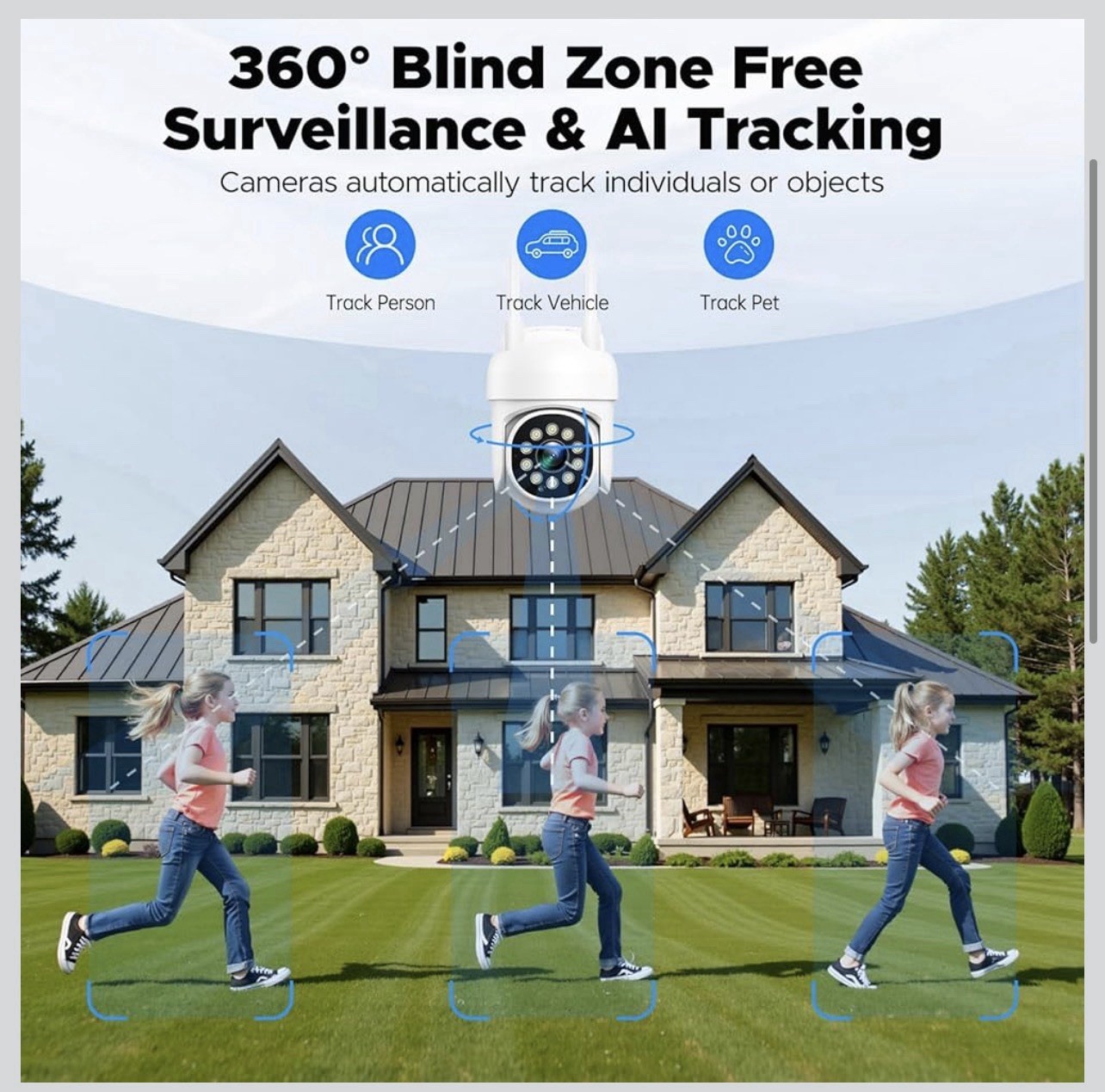 CAMCAMP Wireless Security Camera System NVR, Full Color Night Vision, Motion