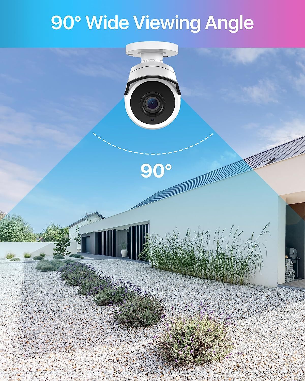 ZOSI 1080P HD TVI Security Bullet Surveillance Camera 24/7 View Weatherproof Mic