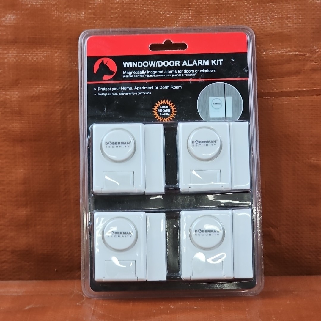 4 pack – Doberman Security Window / Door Alarm Kit Magnetically Triggered Alarm