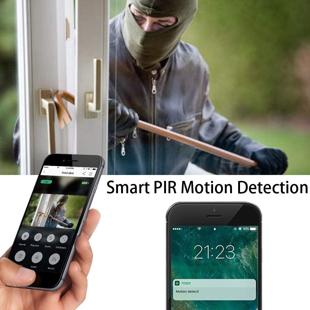 WiFi Video Doorbell and Chime APP Control Hard-wired or battery powered