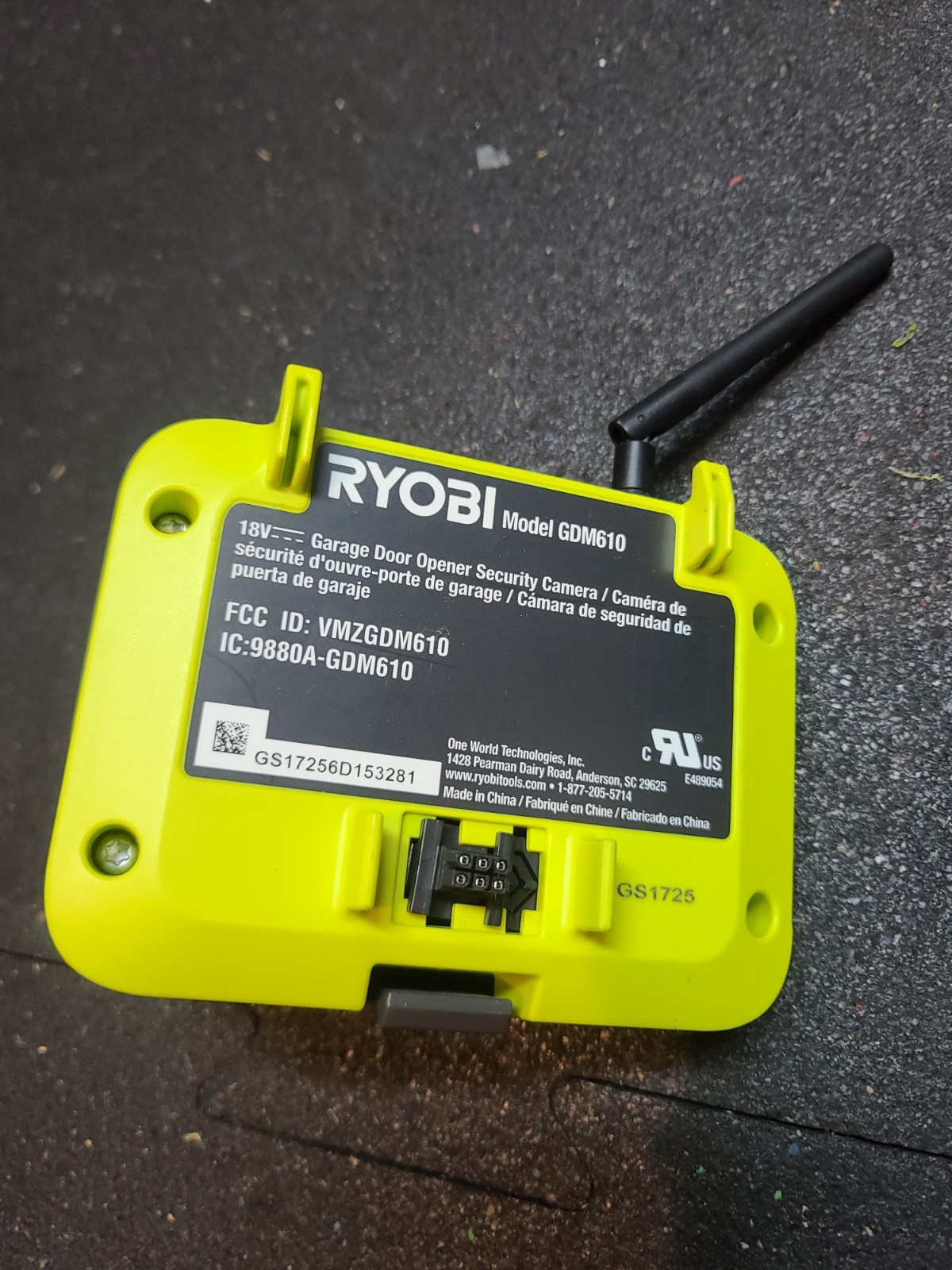 Ryobi GDM610 Garage Door Security Camera Wireless – See Description