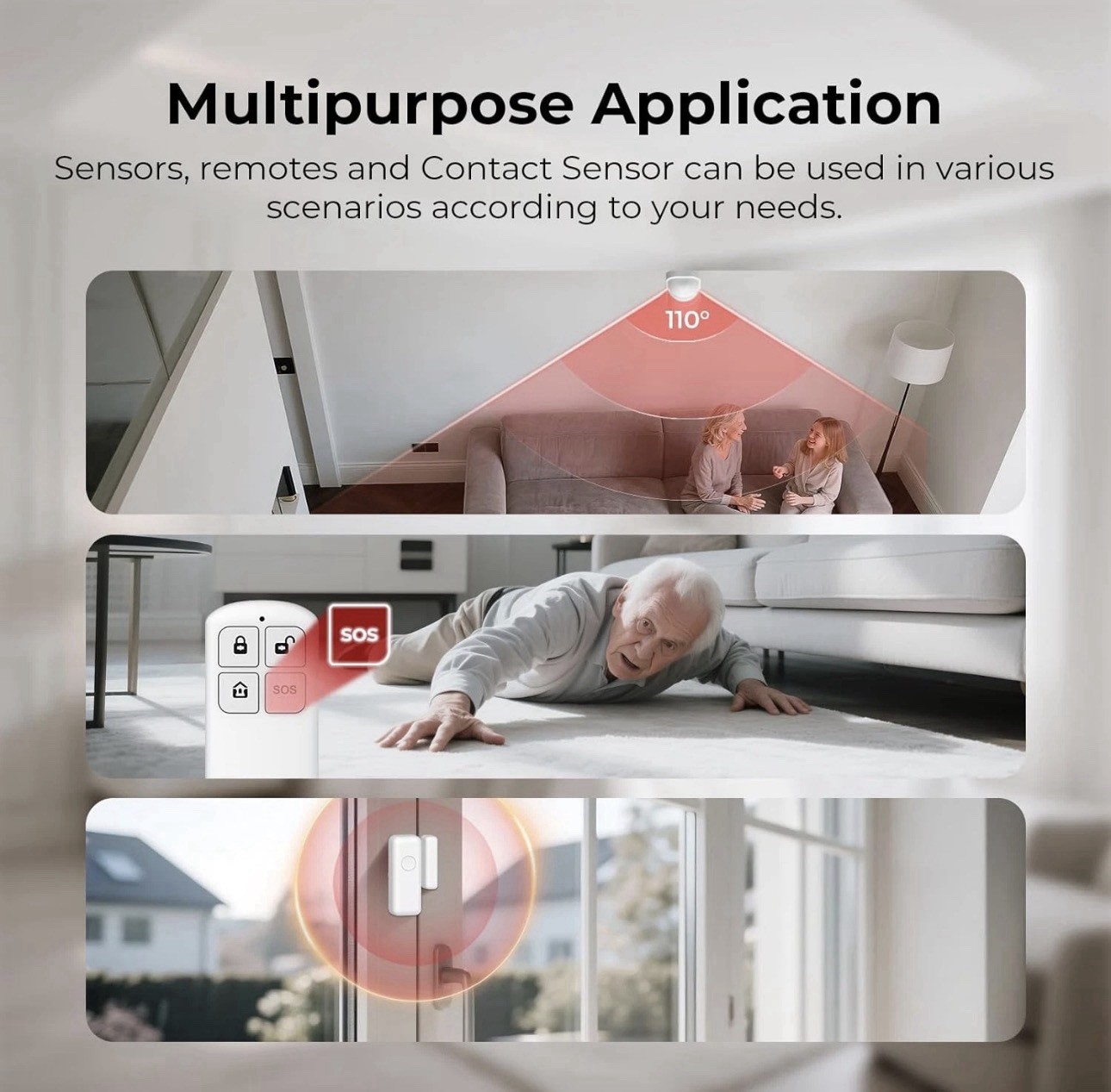 Wireless Home Security System Wifi/4G Home Alarm System with Phone APP Alert | V