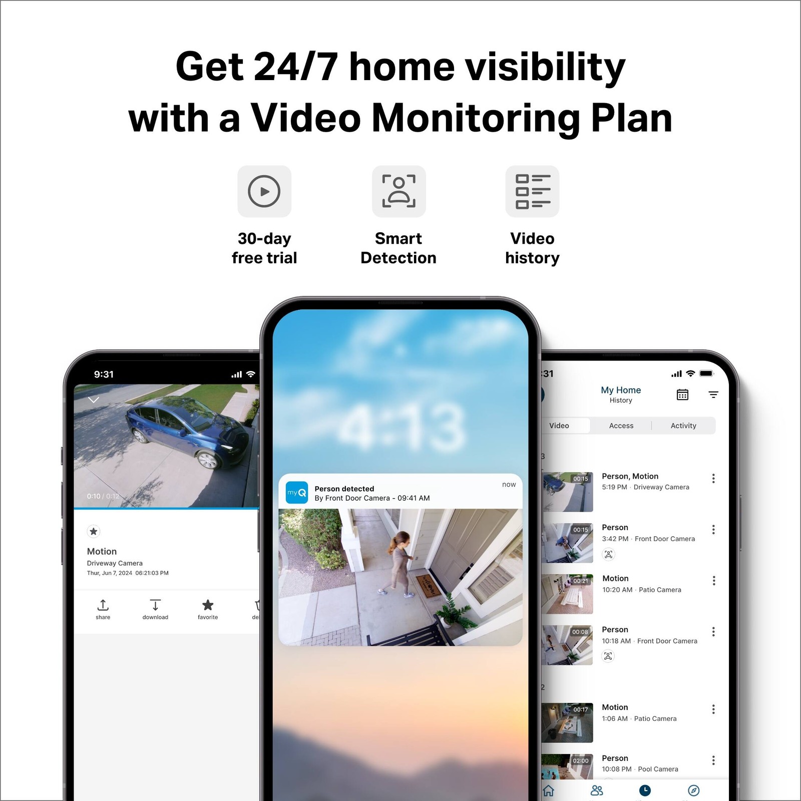 Chamberlain – myQ Smart Outdoor Home Security Camera – White