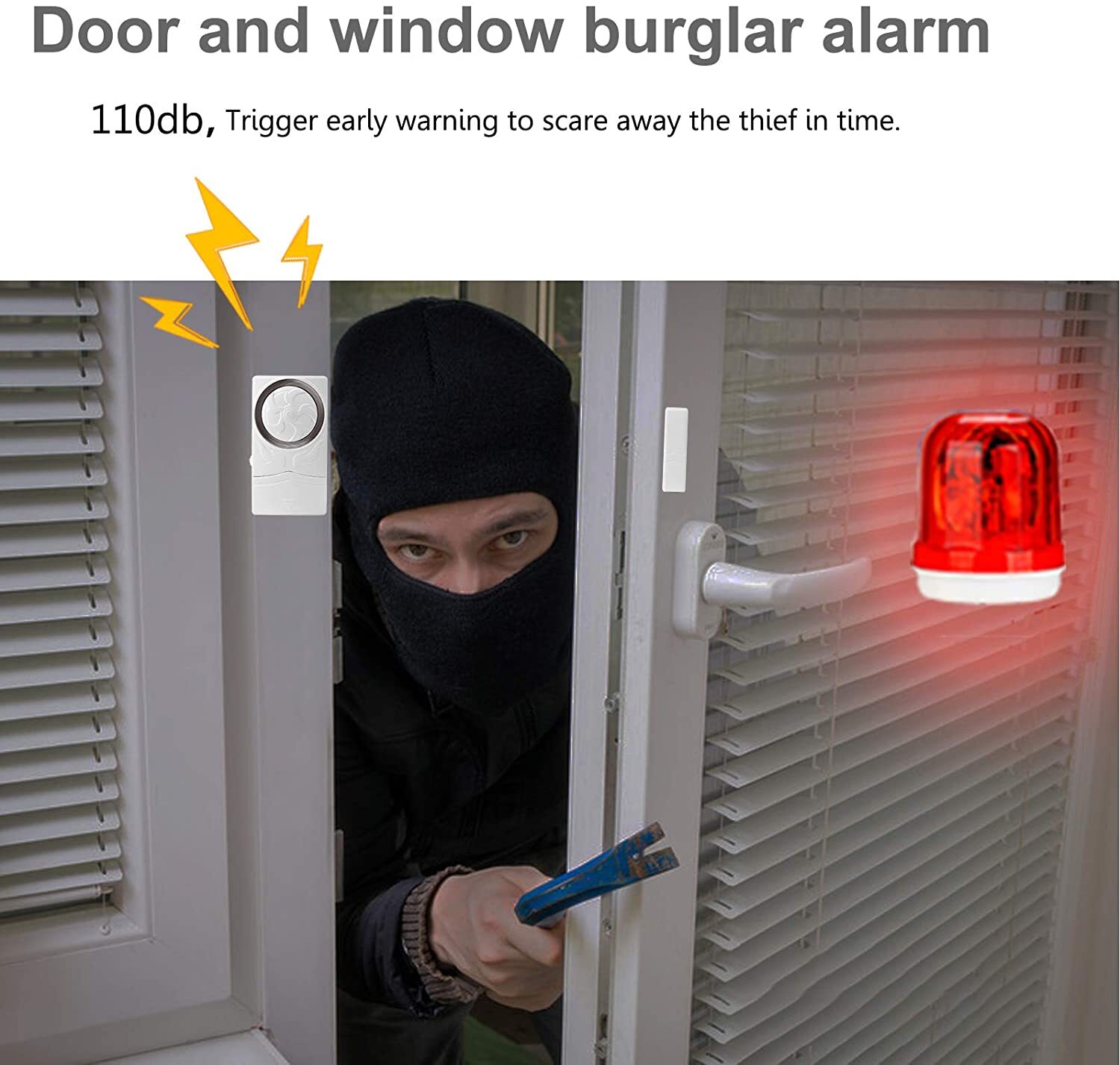 Wireless Door Window Burglar Alarm Magnetic Sensor Security Anti-Theft 10Pack US