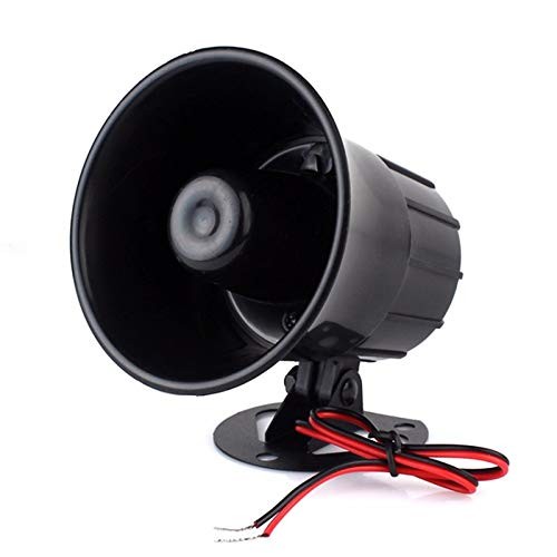 Wired Alarm Siren Horn 15W DC 6 to 12V Siren with Bracket for Home Alarm System
