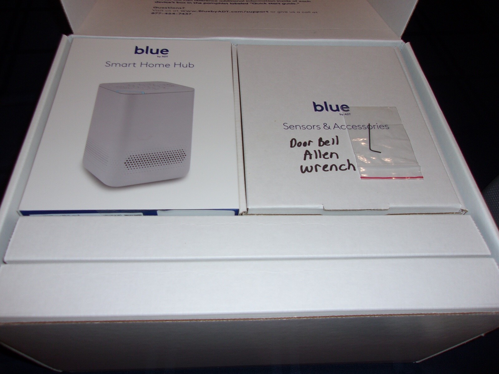 Blue by ADT 8 Piece Home Security System Smart Hub, 5 Door/Window Sensors CAMERA