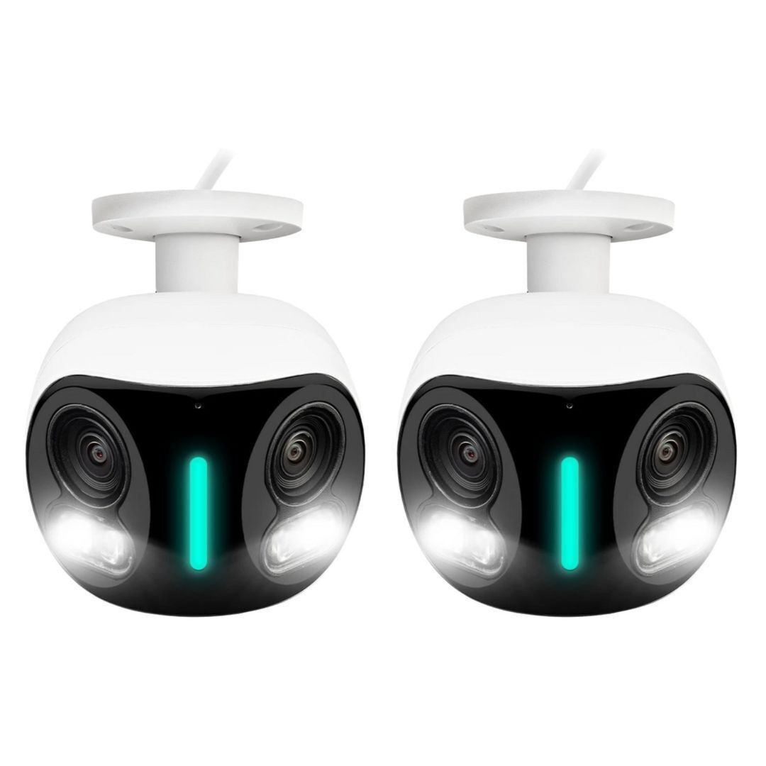 Lorex H20 4K IP Wired Dual Lens Security Camera 2 Pack Bundle