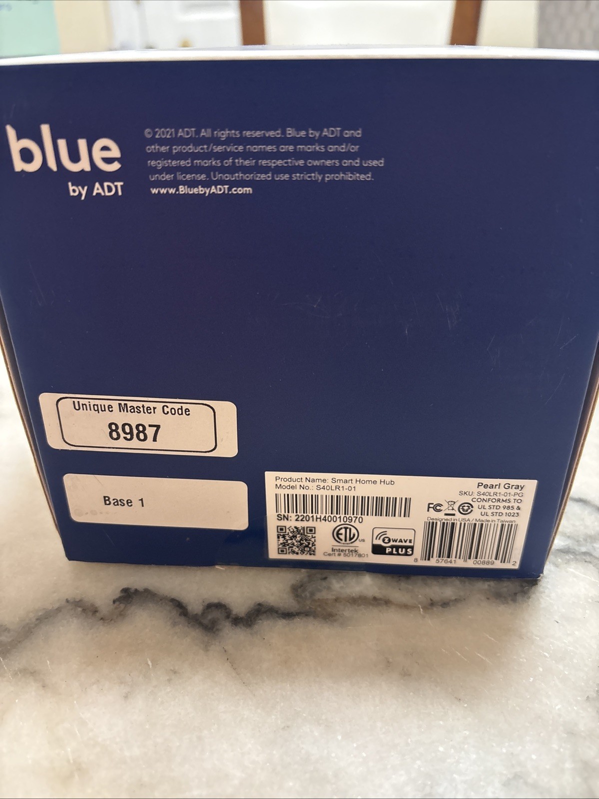 Blue By ADT Smart Home Hub S40LR0-01 Pearl Gray NEW Sealed