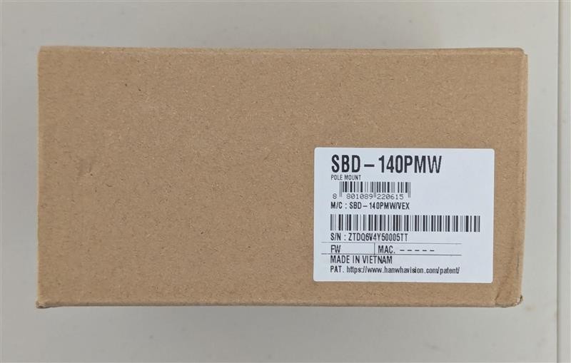 OPEN BOX! Hanwha Vision SBD-140PMW Pole Mount Security Accessory