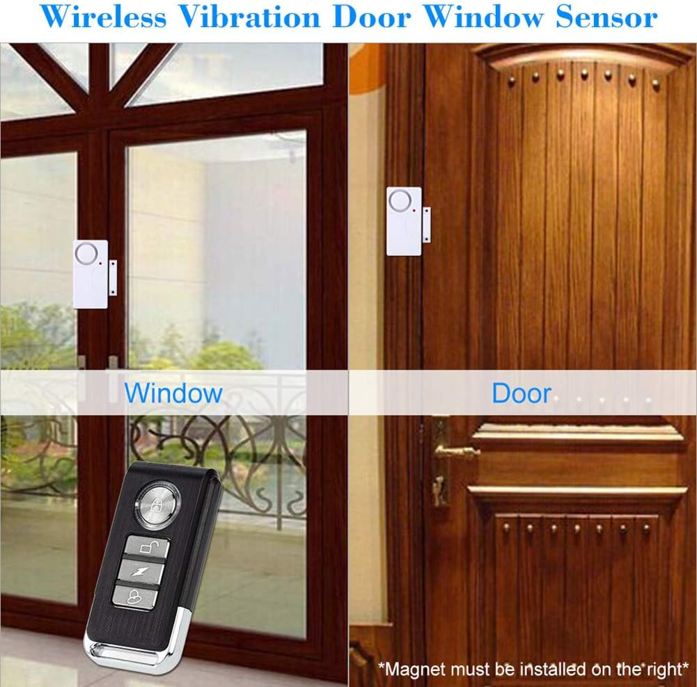 Wireless Remote Door Alarm, Windows Open Alarms, Magnetic Security Sensor, Pool