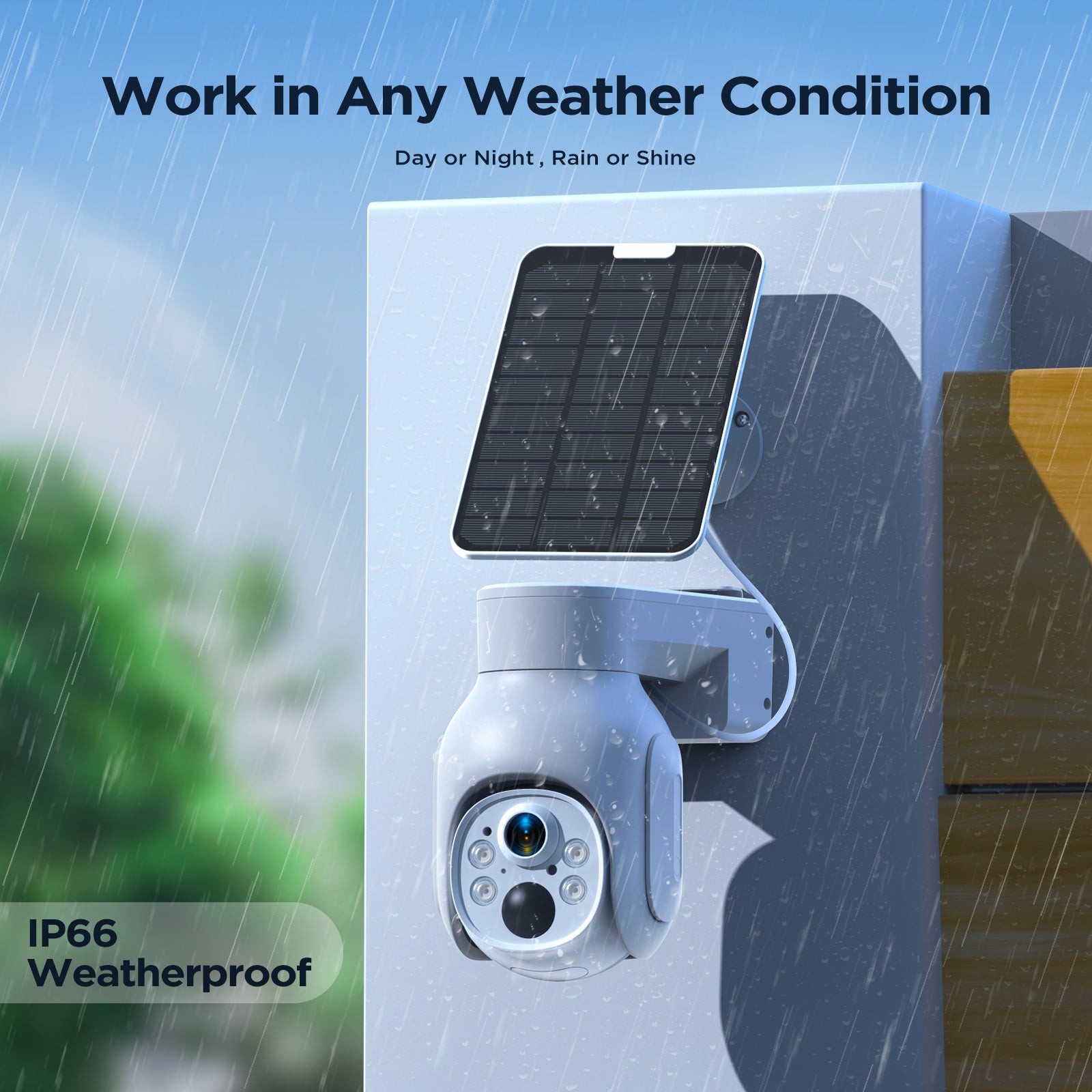 4MP Wireless Security Camera System 2K Solar Powered Wifi IP Cameras 10CH+500GB