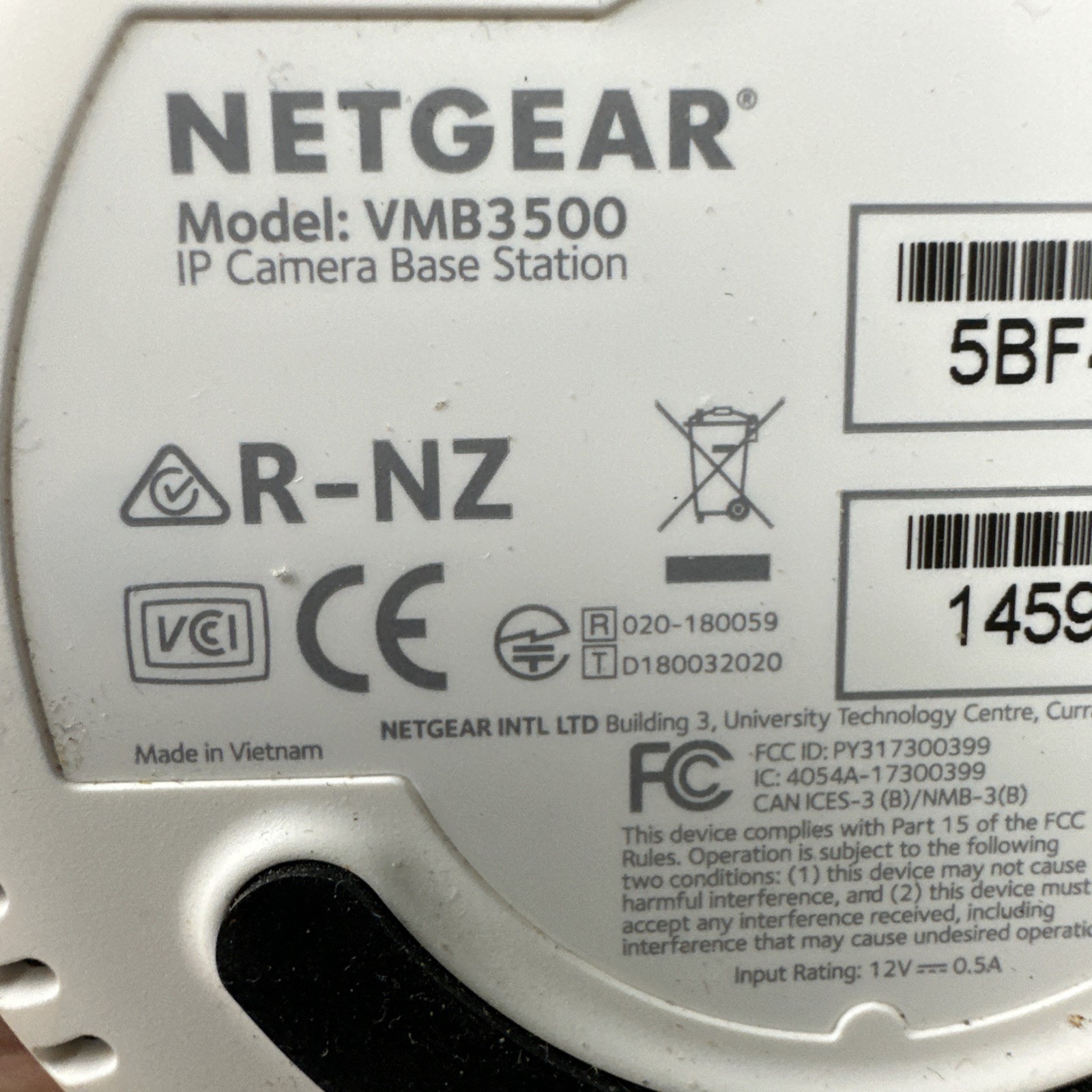 Netgear Arlo VMB3500 Base Station With Cords And One Wireless Camera