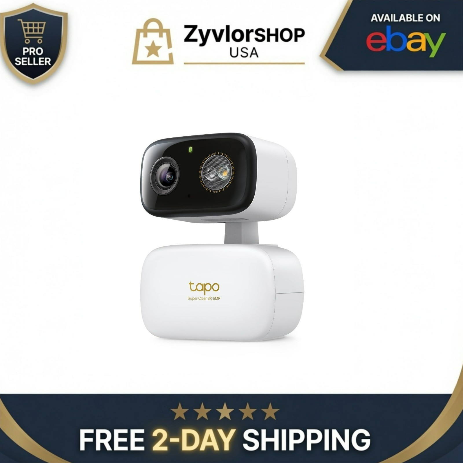 Tapo C236 3K 5MP Security Camera, Pan/Tilt, Night Vision, Alexa Compatible