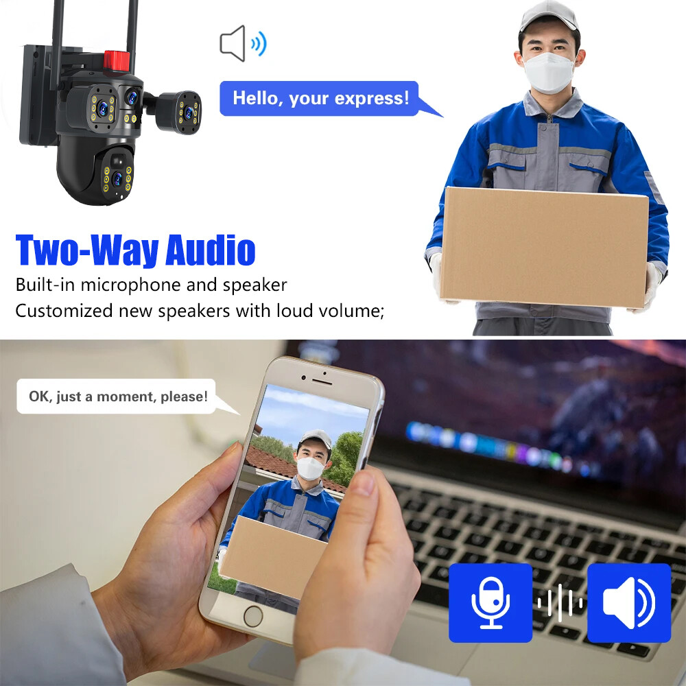 NEW Solar Battery Powered Wireless Security Camera System WiFi IP Outdoor Home