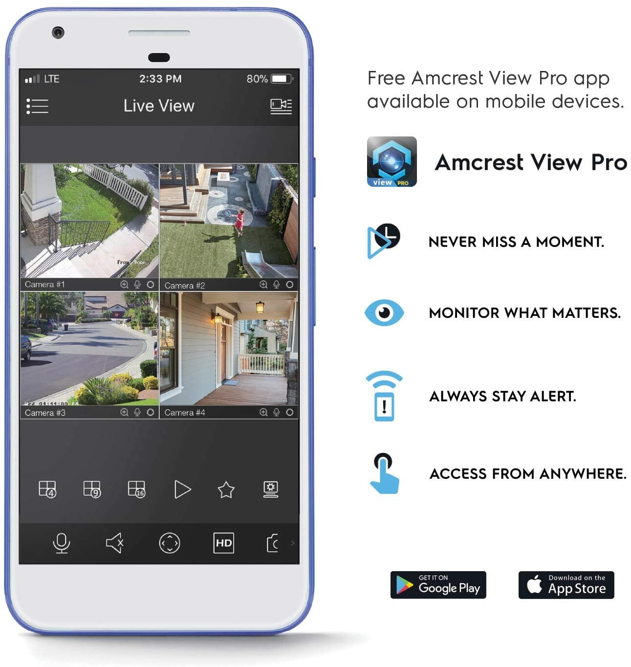 Amcrest UltraHD 4K PoE Outdoor Security IP Camera 8MP System Turret Mic Warranty