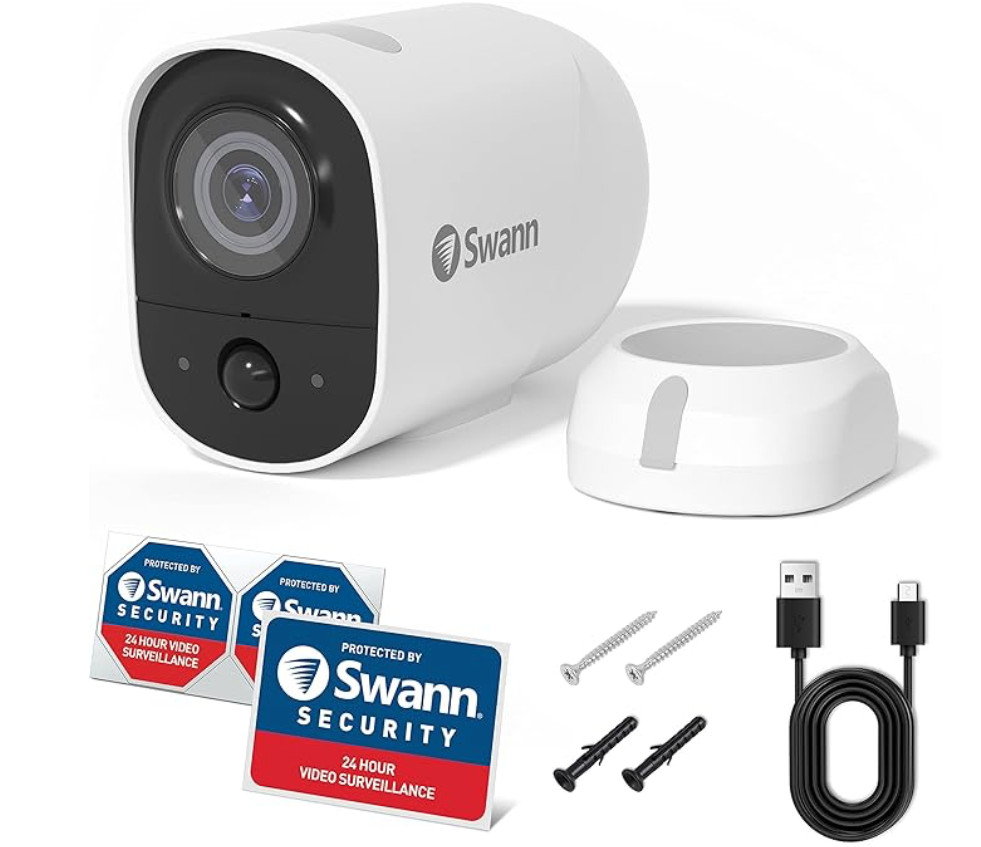 Swann Xtreem Eco Security Camera w magnetic mount, 2-Way Talk SWIFI-XTRCAMW