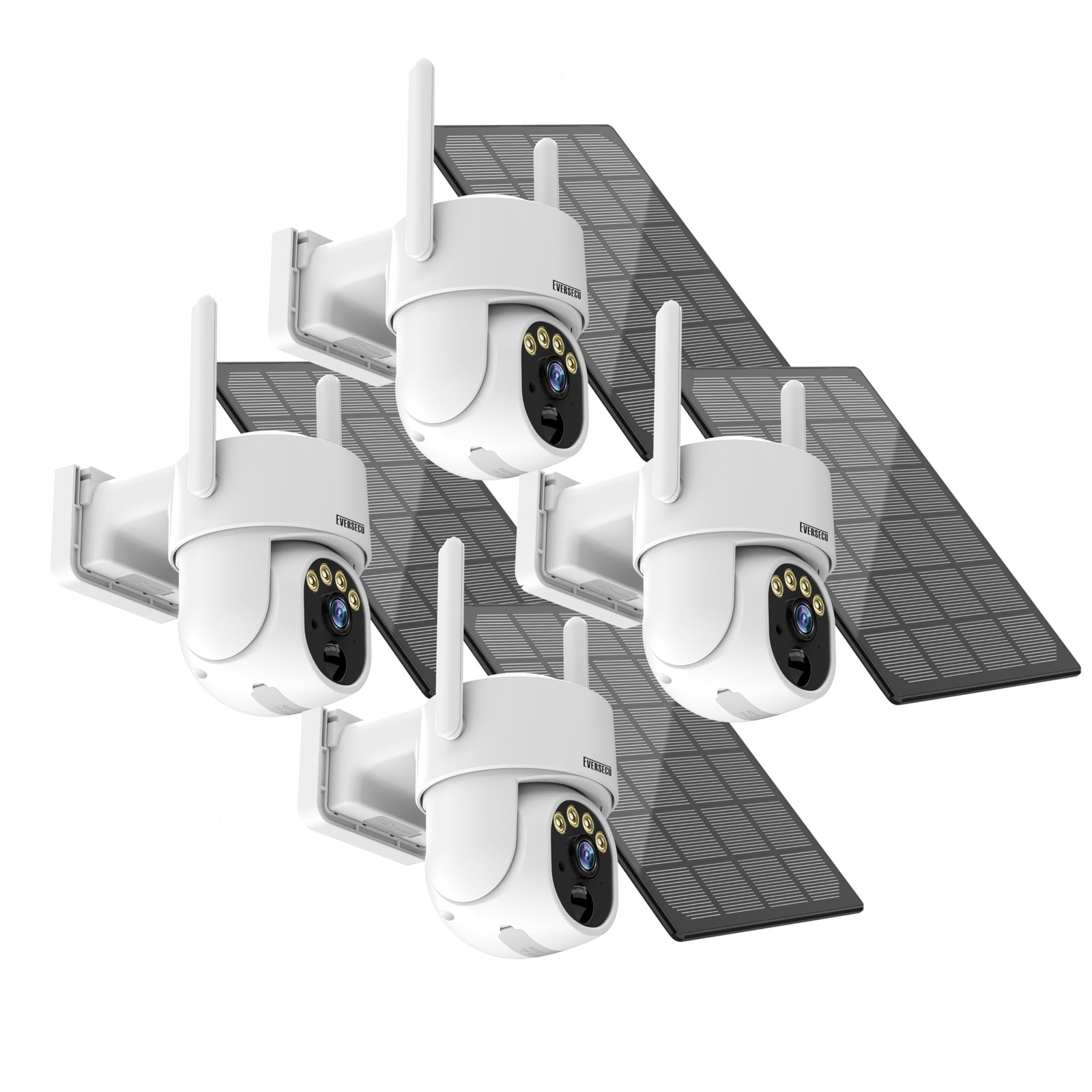 EVERSECU 2K Outdoor-Solar Security Camera Wireless with PTZ Full, 3MP Solar