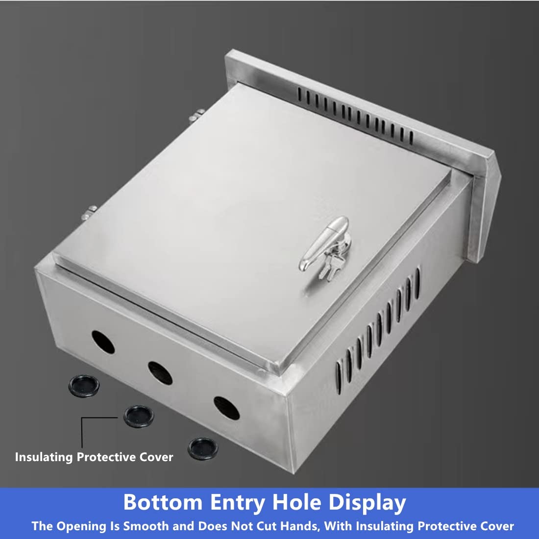 304 Stainless Steel Electrical Box 20” x 16” x x x 8”, Silver