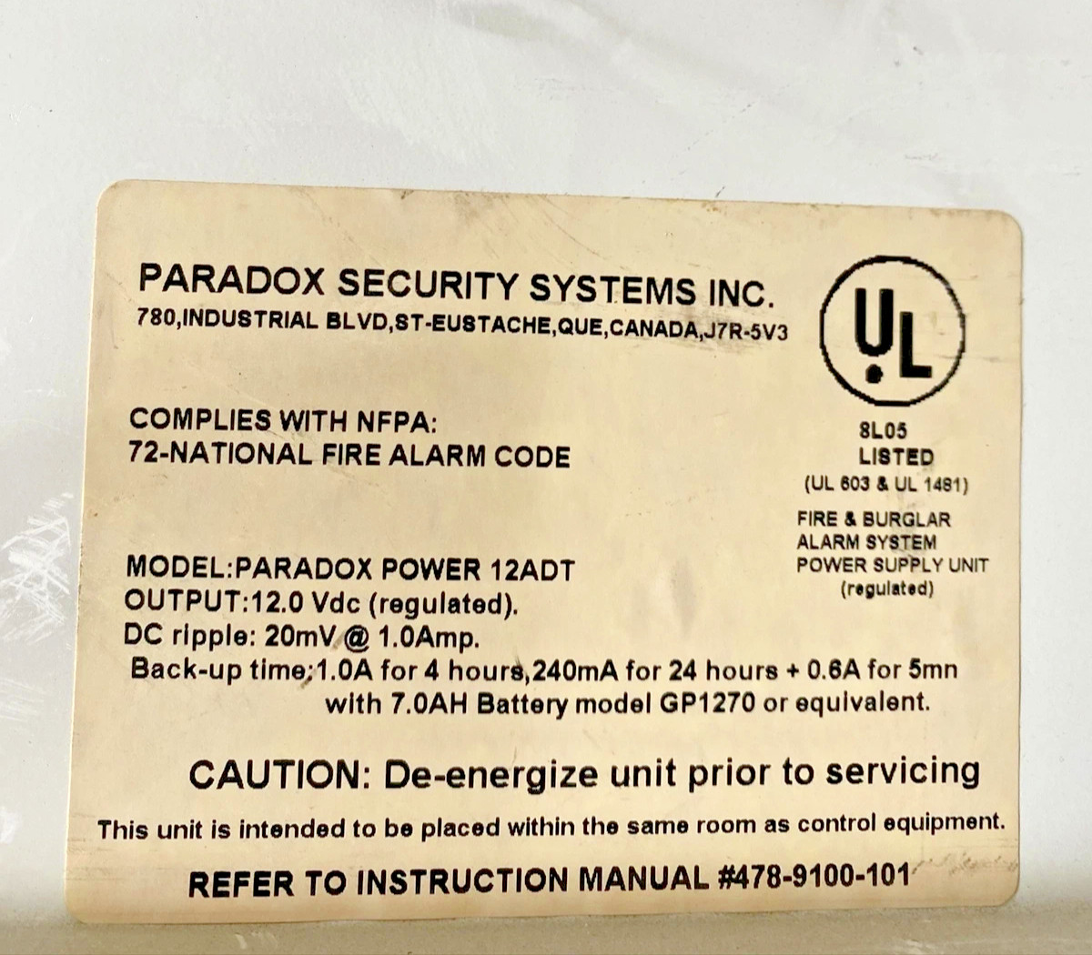 Paradox Security Wired Access Control Module POWER 12ADT BOARD BOX