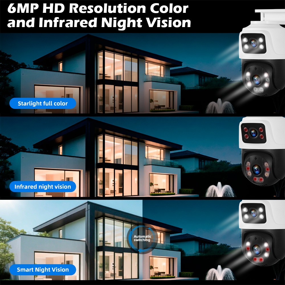 6MP 8 Channel PoE NVR Security Camera Kit Motion Alert Outdoor IP Surveillance