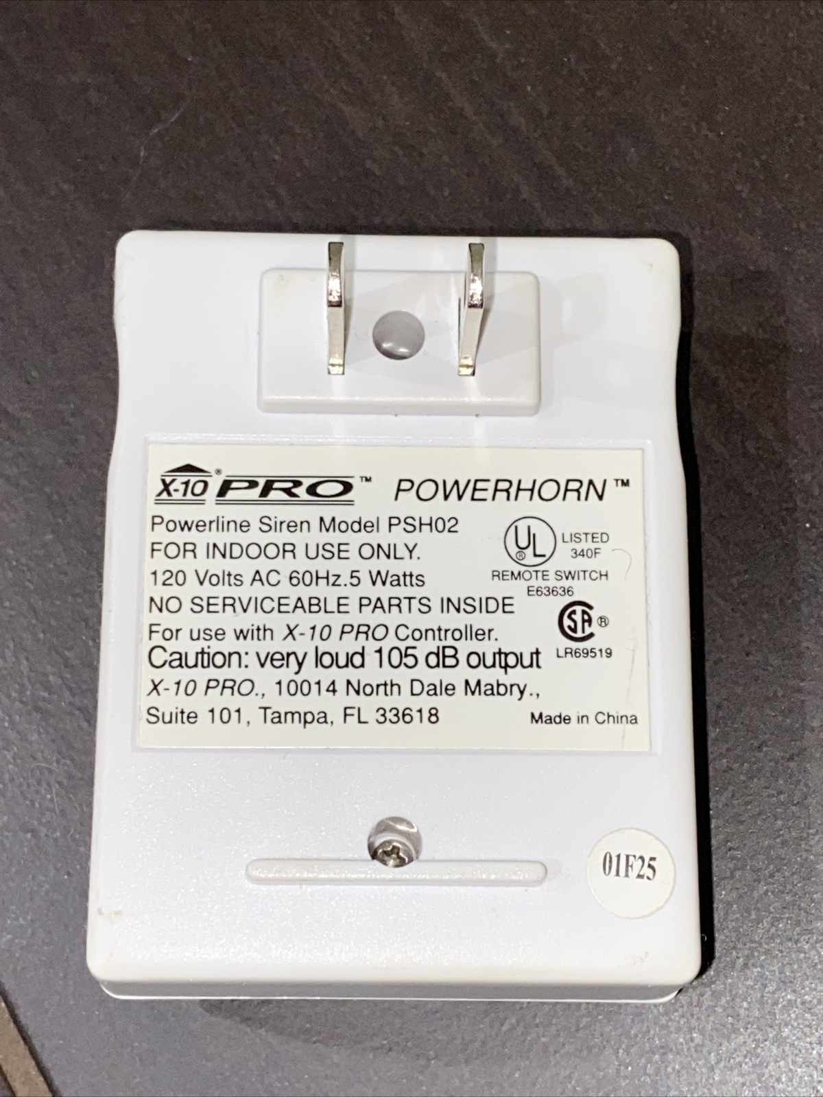 X10 PRO Home Security Small PowerHorn Siren PSH02