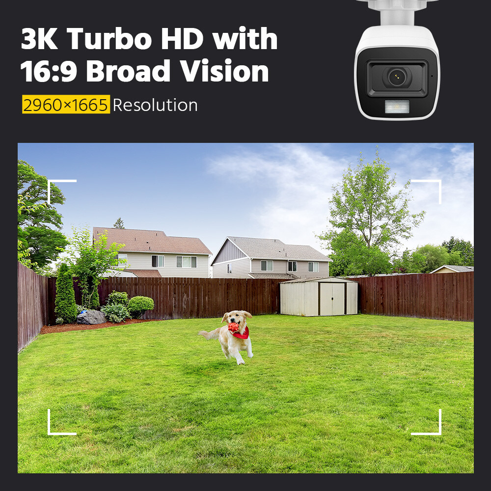 ANNKE 4K 8MP 16CH DVR 5MP Color Security Camera System Outdoor Audio Recording