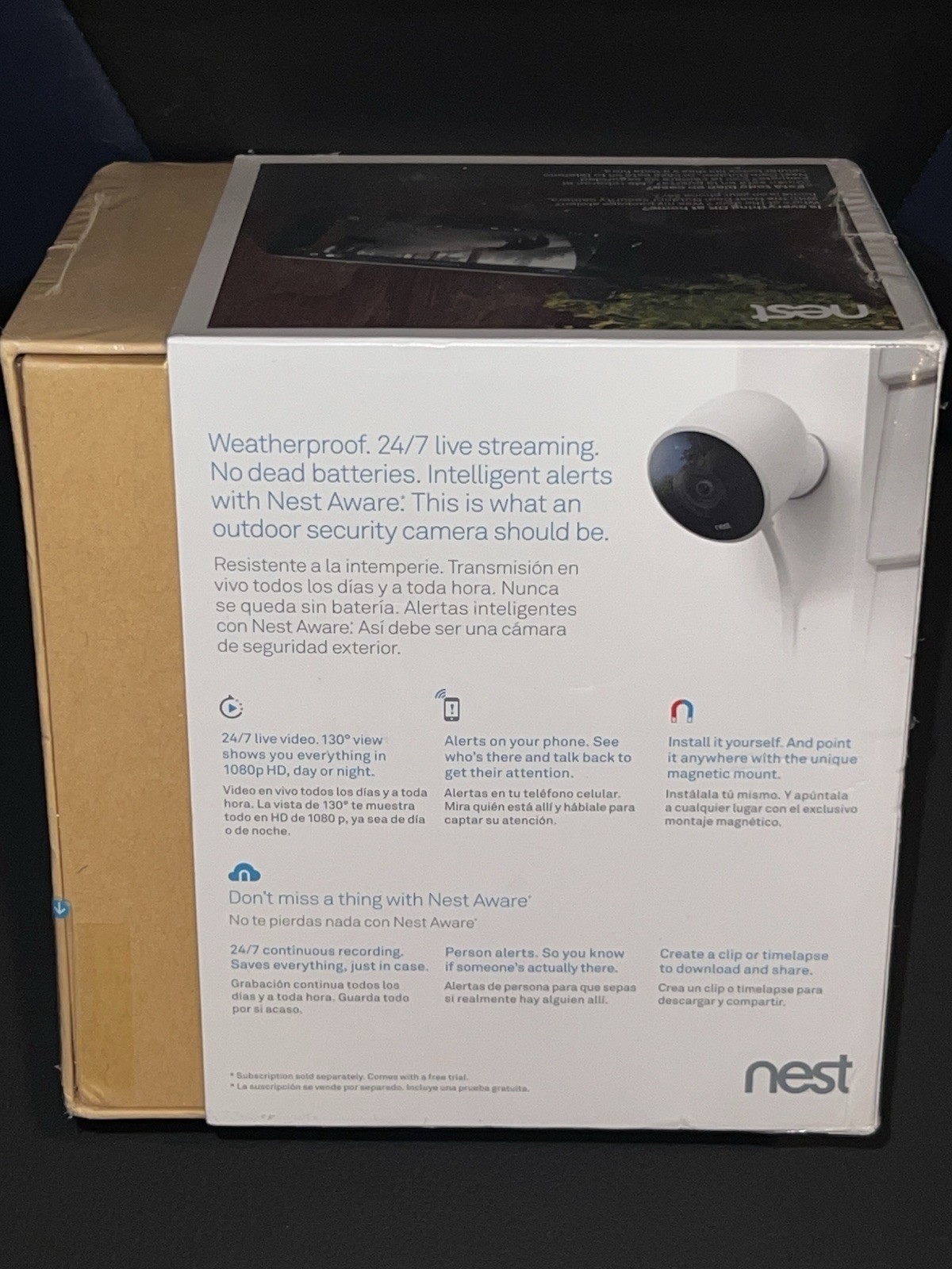 Google Nest Outdoor Camera 1st Gen (A0033 NC2100ES) Brand New – Factory Sealed