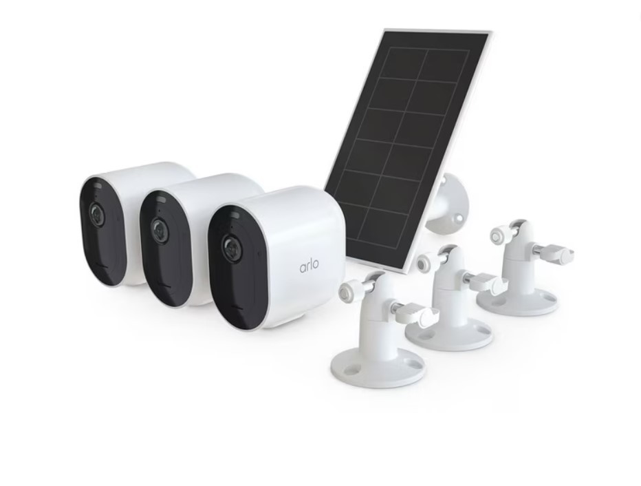 Arlo Pro 5S 2K Security Bundle with 3 Wireless Spotlight Cameras/Mounts – White